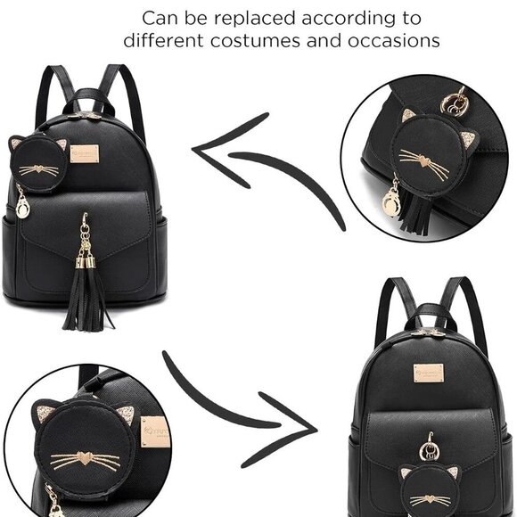 Girls Mini Leather Backpack Purse with Coin Pouch Compact Daily Use main image 8